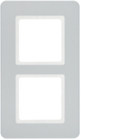 HAGER - RAMKA PODWÓJNA ALUMINIUM AKSAMIT LAKIEROWANY Q.7 - 10126184