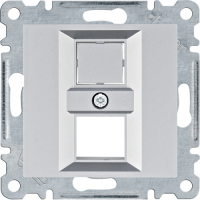 HAGER - lumina Płytka podwójna Keystone Jack, srebrny - WL2322