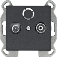 HAGER - GNIAZDO RTV PRZELOTOWE CZARNY LUMINA - WL3023