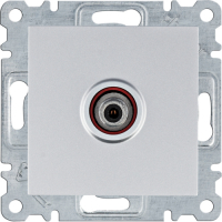 HAGER - lumina Gniazdo pojedyncze SAT dla instalacji indywidualnych, srebrny - WL3232