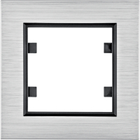 HAGER - RAMKA POJEDYNCZA ALUMINIUM SREBRNY LUMINA PASION - WL9012
