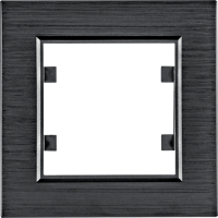 HAGER - RAMKA POJEDYNCZA ALUMINIUM CZARNY LUMINA PASSION - WL9013