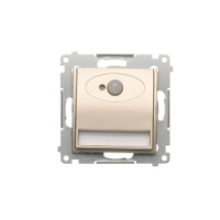 KONTAKT SIMON - Oprawa oświetleniowa LED z czujnikiem ruchu, 230 V AC, 1.4 W, białe ciepłe 3100 K; złoty mat - DOSC.01/44