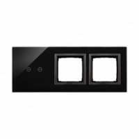 KONTAKT SIMON - Panel dotykowy S54 Touch, 3 moduły, 2 pola dotykowe poziome + 2 otwory na osprzęty S54, zastygła lawa - DSTR3200/73