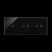 KONTAKT SIMON - Panel dotykowy S54 Touch, 3 moduły, 1 pole dotykowe + 2 pola dotykowe poziome + 2 pola dotykowe poziome, zastygła lawa - DSTR3122/73
