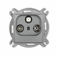 KARLIK - MINI Mechanizm gn.abonenckiego RTV-SAT kncowego MGS srebrny metalik - 7MGS