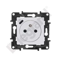 LEGRAND - GNIAZDO POJEDYNCZE Z UZIEMIENIEM 2P+Z Z PRZESŁONAMI ZACISKI AUTOMATYCZNE Z USB TYPU C UMIESZCZONYM W PLAKIETCE NILOE STEP - 863138