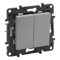LEGRAND - ŁĄCZNIK ŚWIECZNIKOWY ZACISKI AUTOMATYCZNE 10AX ALUMINIUM NILOE STEP - 863305