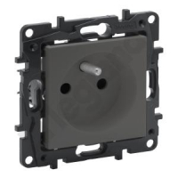 LEGRAND - GNIAZDO POJEDYNCZE Z UZIEMIENIEM 2P+Z ZACISKI AUTOMATYCZNE 16A 230V IP44 STALOWY NILOE STEP - 863431