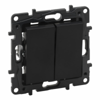 LEGRAND - ŁĄCZNIK SCHODOWY PODWÓJNY ZACISKI AUTOMATYCZNE 10AX CZARNY NILOE STEP - 863508