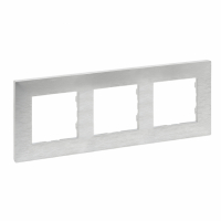 LEGRAND - RAMKA POTRÓJNA SZCZOTKOWANE ALUMINIUM NILOE STEP - 863893