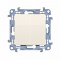 KONTAKT SIMON - ŁĄCZNIK ŚWIECZNIKOWY Z WKŁADKĄ USZCZELNIAJĄCĄ POD KLAWISZE DO WERSJI IP44 ZACISKI ŚRUBOWE 10AX 250V KREMOWY SIMON 10 - CW5B.01/41