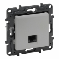 LEGRAND - GNIAZDO KOMPUTEROWE POJEDYNCZE RJ45 KAT. 5E UTP ALUMINIUM NILOE STEP - 863359