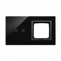 KONTAKT SIMON - Panel dotykowy S54 Touch, 2 moduły, 2 pola dotykowe poziome + 1 otwór na osprzęt S54, zastygła lawa - DSTR220/73