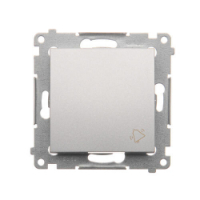 KONTAKT SIMON - Przycisk „dzwonek” (moduł) 16AX, 250V~, zaciski śrubowe; srebrny mat - DD1A.01/43