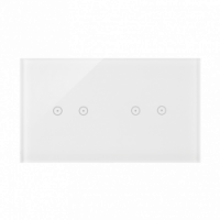 KONTAKT SIMON - Panel dotykowy S54 Touch, 2 moduły, 2 pola dotykowe poziome + 2 pola dotykowe poziome, biała perła - DSTR222/70