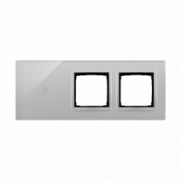 KONTAKT SIMON - Panel dotykowy S54 Touch, 3 moduły, 1 pole dotykowe + 2 otwory na osprzęty S54, srebrna mgła - DSTR3100/71