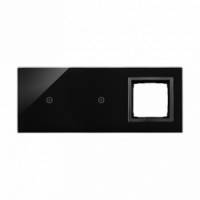 KONTAKT SIMON - Panel dotykowy S54 Touch, 3 moduły, 1 pole dotykowe + 1 pole dotykowe, + 1 otwór na osprzęt S54, zastygła lawa - DSTR3110/73