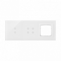 KONTAKT SIMON - Panel dotykowy S54 Touch, 3 moduły, 2 pola dotykowe pionowe + 4 pola dotykowe + 1 otwór na osprzęt S54, biała perła - DSTR3340/70