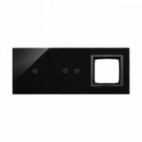 KONTAKT SIMON - Panel dotykowy S54 Touch, 3 moduły, 1 pole dotykowe + 2 pola dotykowe poziome + 1 otwór na osprzęt S54, zastygła lawa - DSTR3120/73