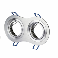 V-TAC - VT-783 Oprawa wpuszczana Spot / Trzonek:2xGU10 / Okrągła / Polerowane aluminium - 3602