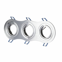 V-TAC - VT-784 Oprawa wpuszczana Spot / Trzonek:3xGU10 / Okrągła / Polerowane aluminium - 3604
