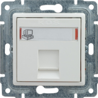KOS - GNIAZDO KOMPUTEROWE POJ. RJ45 (WKŁAD MOLEX), BEZ RAMKI, BIAŁY VENA - 510465