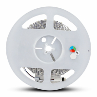 V-TAC - VT-5050 60 10W Zestaw Taśma LED z zasilaczem / Kompatybilny z Amazon Alexa i Google Home / Barwa: RGB / IP20 (BS Wtyczka) - 2585