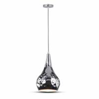 V-TAC - VT-8200 Lampa wisząca / Kula / Klosz: Chrom z przetłoczeniami / Średnica: 180 - 3707