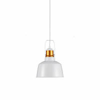 V-TAC - VT-7422 Lampa wisząca / Retro / Klosz: Aluminium / Biały + Złoto - 3729