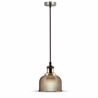 V-TAC - VT-7150Lampa wisząca / Klosz: Bursztynowe szkło / zwis 150 cm - 3732