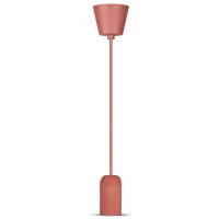 V-TAC - VT-7668 Lampa Wisząca / Trzonek:E27 / Gips / Czerwony - 3743