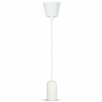 V-TAC - VT-7668 Lampa Wisząca / Trzonek:E27 / Gips / Biały - 3746