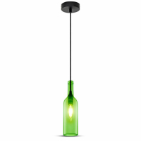 V-TAC - VT-7558 Lampa wisząca butelka / Klosz: Szklany / Zielony - 3767