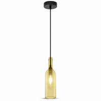 V-TAC - VT-7558 Lampa wisząca butelka / Klosz: Szklany / Bursztyn - 3770