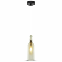 V-TAC - VT-7558 Lampa wisząca butelka / Klosz: Szklany / Transparentny - 3771