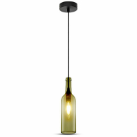 V-TAC - Lampa wisząca butelka / Klosz: Szklany / Szary - 3775
