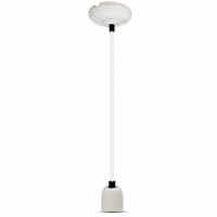 V-TAC - VT-7998 Lampa wisząca / Oprawka: Porcelanowa / Trzonek:E27 / Biały - 3803