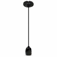 V-TAC - VT-7998 Lampa wisząca / Oprawka: Porcelanowa / Trzonek:E27 / Czarny - 3804