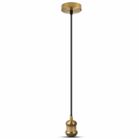 V-TAC - VT-7555 Lampa wisząca / Retro / Trzonek:E27 /Antyczne złoto - 3841