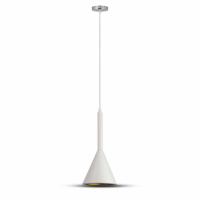 V-TAC - Lampa Wisząca / Lejkowata / Klosz: Aluminium / Biały - 3868