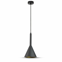 V-TAC - VT-7162 Lampa Wisząca / Lejkowata / Klasz: Aluminium / Czarny - 3869