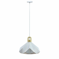 V-TAC - VT-7323 Lampa Wisząca / Biały + Drewno / Średnica: 320 - 3949