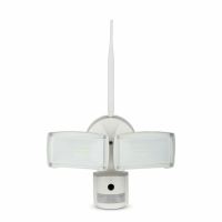 V-TAC - VT-4818 18W Naświetlacz LED SMD z czujnikiem ruchu i kamerą / WiFi / Barwa:6000K / Obudowa: Biała - 5745