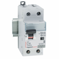 LEGRAND - WYŁĄCZNIK RÓŻNICOWY Z CZŁONEM NADPRĄDOWYM C 16A/30MA 2 BIEGUNY TYP A P312 - 411061
