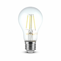 V-TAC -  4W A60 Żarówka LED Filament / Barwa: 6400K / Trzonek:E27 - 7120