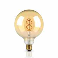 V-TAC - VT-2085 5W G125 Żarówka LED Filament Globe / Barwa:2200K / Klosz: Bursztynowy / Trzonek: E27 - 7216