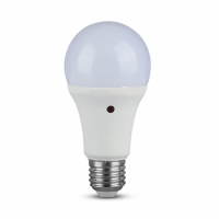 V-TAC - VT-2109 9W A60 LED PLASTIC Czujnik ruchu Żarówka LED / Barwa:2700K / Blister 2 szt. / Trzonek E27 - 7285