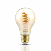 V-TAC - VT-2154 4W Żarówka LED Filament - Spiralna / Klosz: Bursztynowy / Trzonek:E27 / Barwa:2200K - 7335