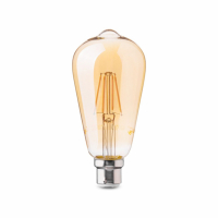V-TAC - VT-2145D 4W Żarówka LED Filament ST64/ Klosz Bursztynowy / Barwa:2200K / Ściemnialna / Trzonek:B22 - 7420